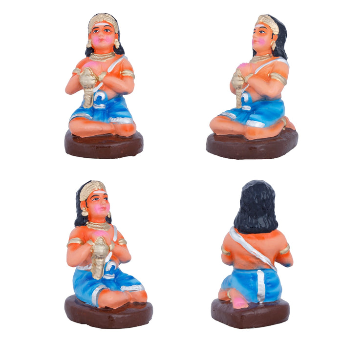 Sivan Sathurangam Clay Golu Bommai Set - 9 x 5 Inches | Giri Golu Doll/ Navaratri Golu Bomma/Gombe/Bommai