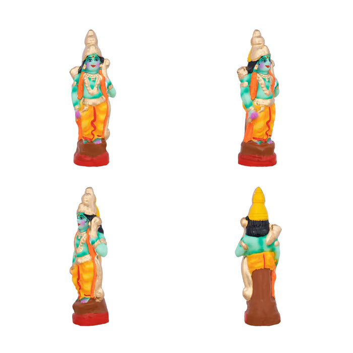 Action Dasavatharam Clay Golu Bommai Set - 6 x 6.5 Inches | Giri Golu Doll/ Navaratri Golu Bomma/Gombe/Bommai