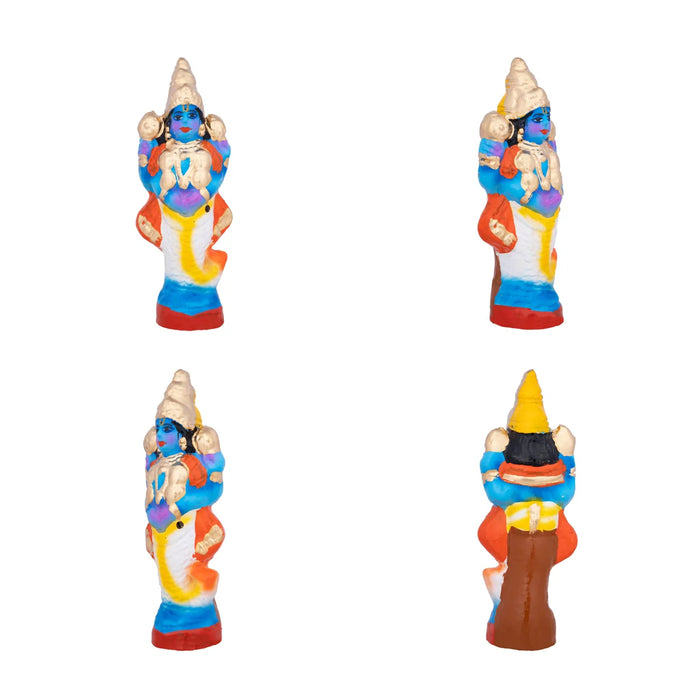 Action Dasavatharam Clay Golu Bommai Set - 6 x 6.5 Inches | Giri Golu Doll/ Navaratri Golu Bomma/Gombe/Bommai