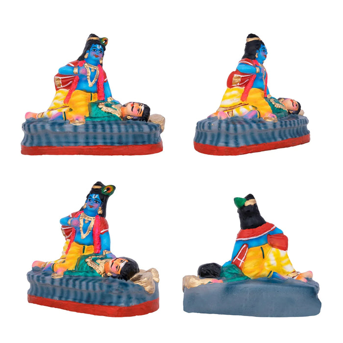 Action Dasavatharam Clay Golu Bommai Set - 6 x 6.5 Inches | Giri Golu Doll/ Navaratri Golu Bomma/Gombe/Bommai