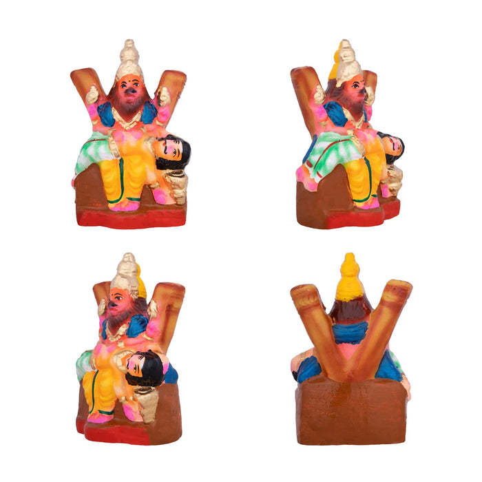 Action Dasavatharam Clay Golu Bommai Set - 6 x 6.5 Inches | Giri Golu Doll/ Navaratri Golu Bomma/Gombe/Bommai