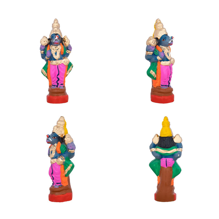 Action Dasavatharam Clay Golu Bommai Set - 6 x 6.5 Inches | Giri Golu Doll/ Navaratri Golu Bomma/Gombe/Bommai