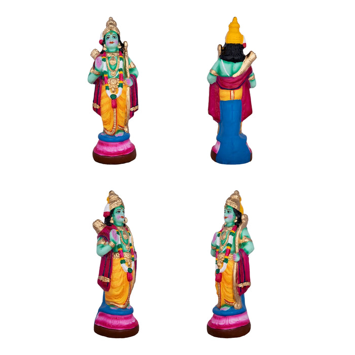 Ramar Set Clay Golu Bommai Set - 13 x 4 Inches | Giri Golu Doll/ Navaratri Golu Bomma/Gombe/Bommai