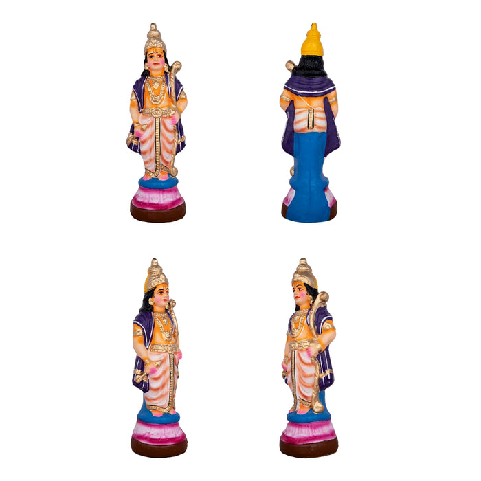 Ramar Set Clay Golu Bommai Set - 13 x 4 Inches | Giri Golu Doll/ Navaratri Golu Bomma/Gombe/Bommai