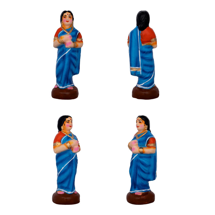 Well Clay Golu Bommai Set - 6 x 4 Inches | Giri Golu Doll/ Navaratri Golu Bomma/Gombe/Bommai