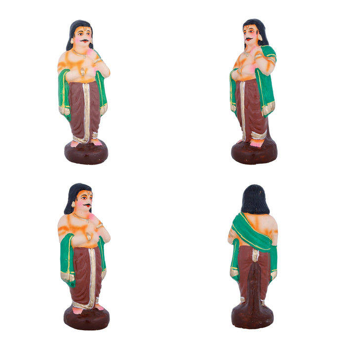 Draupadi Vastraharan Clay Golu Bommai Set - 18 x 12 Inches | Giri Golu Doll/ Navaratri Golu Bomma/Gombe/Bommai