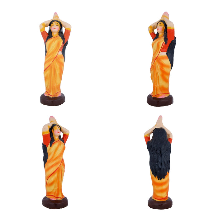 Draupadi Vastraharan Clay Golu Bommai Set - 18 x 12 Inches | Giri Golu Doll/ Navaratri Golu Bomma/Gombe/Bommai