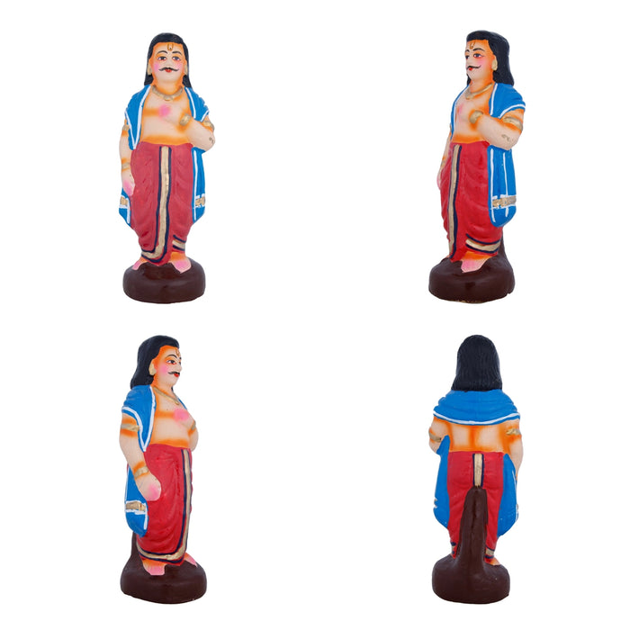 Draupadi Vastraharan Clay Golu Bommai Set - 18 x 12 Inches | Giri Golu Doll/ Navaratri Golu Bomma/Gombe/Bommai