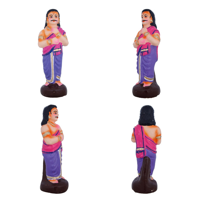 Draupadi Vastraharan Clay Golu Bommai Set - 18 x 12 Inches | Giri Golu Doll/ Navaratri Golu Bomma/Gombe/Bommai