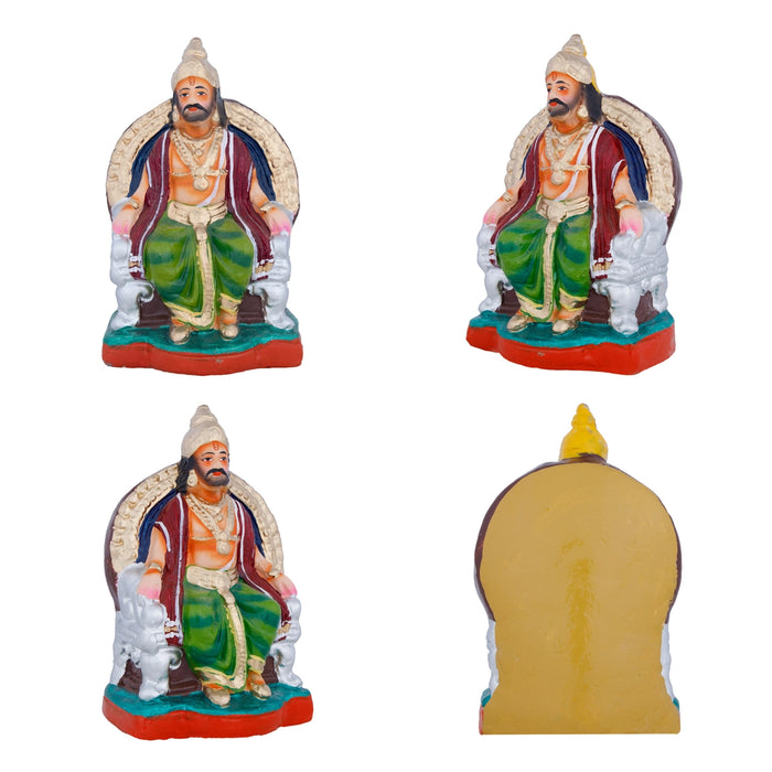 Draupadi Vastraharan Clay Golu Bommai Set - 18 x 12 Inches | Giri Golu Doll/ Navaratri Golu Bomma/Gombe/Bommai