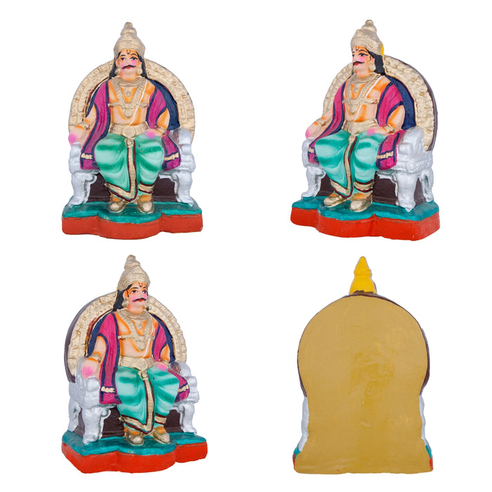 Draupadi Vastraharan Clay Golu Bommai Set - 18 x 12 Inches | Giri Golu Doll/ Navaratri Golu Bomma/Gombe/Bommai