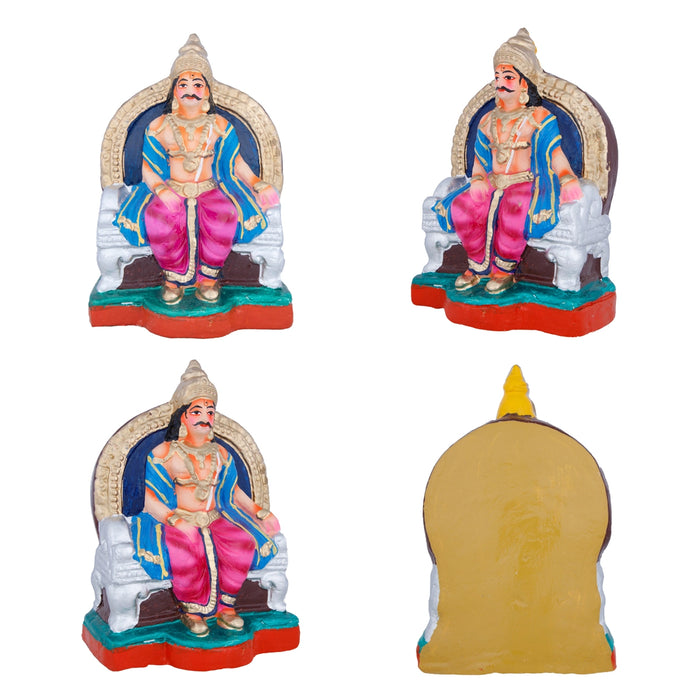 Draupadi Vastraharan Clay Golu Bommai Set - 18 x 12 Inches | Giri Golu Doll/ Navaratri Golu Bomma/Gombe/Bommai