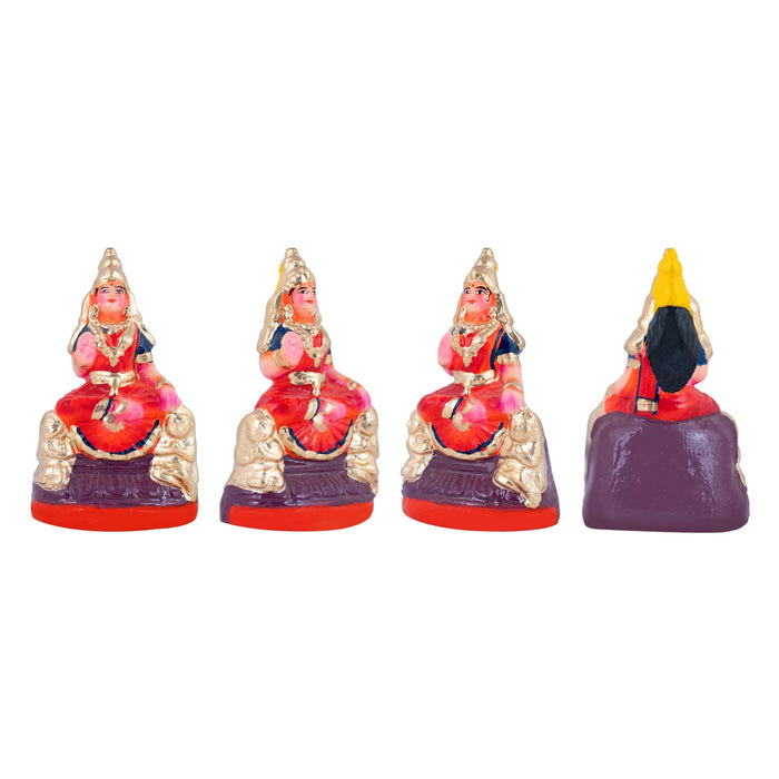 Nava Durga Idol Clay Golu Bommai Set - 5.5 X 3.5 Inches | Navaratri Gombe/ Giri Golu Doll/ Navratri Decor