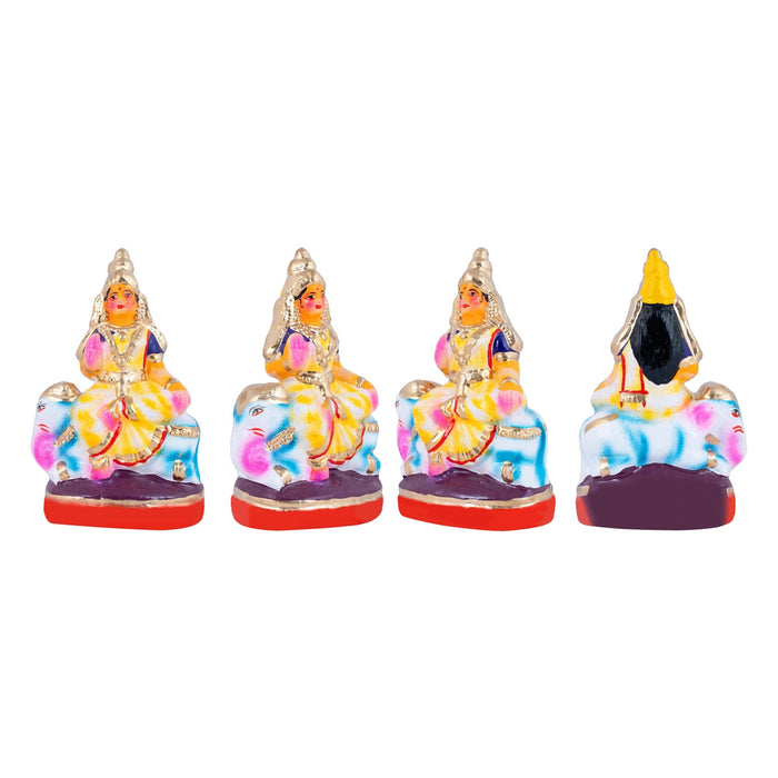 Nava Durga Idol Clay Golu Bommai Set - 5.5 X 3.5 Inches | Navaratri Gombe/ Giri Golu Doll/ Navratri Decor