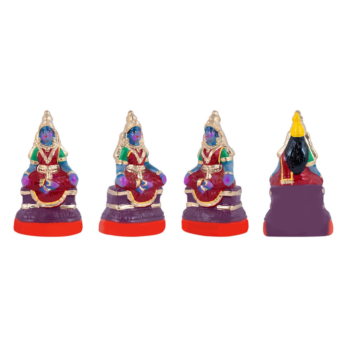 Nava Durga Idol Clay Golu Bommai Set - 5.5 X 3.5 Inches | Navaratri Gombe/ Giri Golu Doll/ Navratri Decor