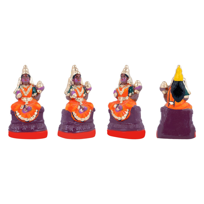 Nava Durga Idol Clay Golu Bommai Set - 5.5 X 3.5 Inches | Navaratri Gombe/ Giri Golu Doll/ Navratri Decor