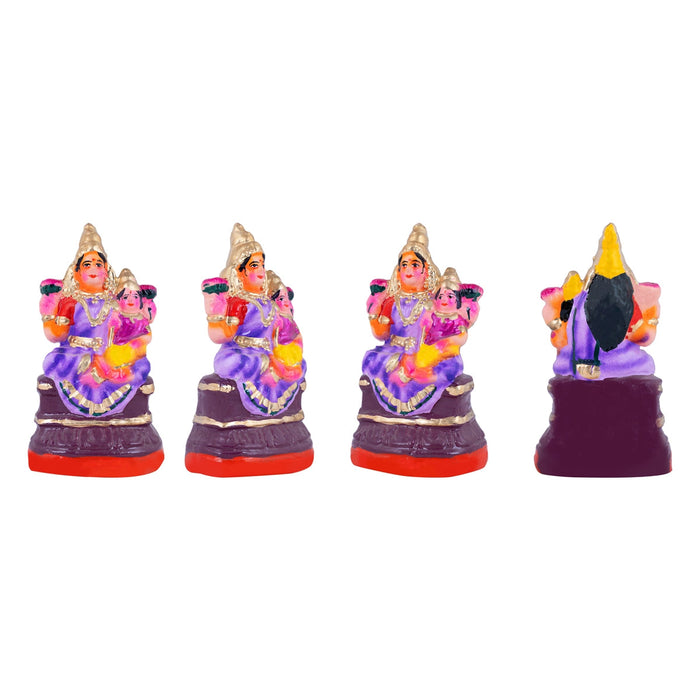 Nava Durga Idol Clay Golu Bommai Set - 5.5 X 3.5 Inches | Navaratri Gombe/ Giri Golu Doll/ Navratri Decor