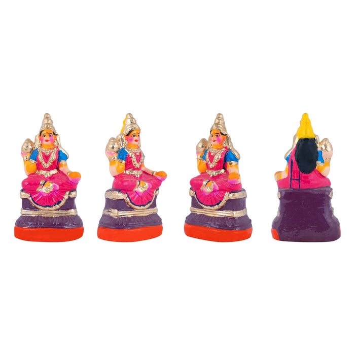 Nava Durga Idol Clay Golu Bommai Set - 5.5 X 3.5 Inches | Navaratri Gombe/ Giri Golu Doll/ Navratri Decor