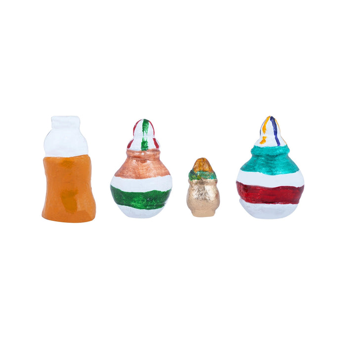 Marriage Clay Golu Bommai Set - 4.5 X 1.5 Inches | Navaratri Gombe/ Giri Golu Doll/ Navratri Decor