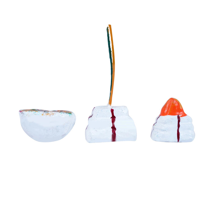 Marriage Clay Golu Bommai Set - 4.5 X 1.5 Inches | Navaratri Gombe/ Giri Golu Doll/ Navratri Decor