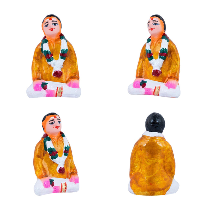 Marriage Clay Golu Bommai Set - 4.5 X 1.5 Inches | Navaratri Gombe/ Giri Golu Doll/ Navratri Decor