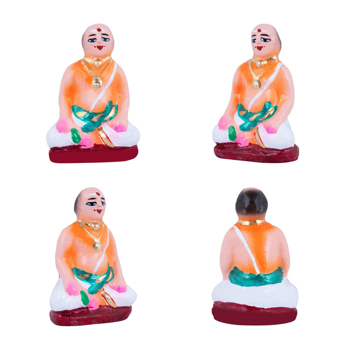 Marriage Clay Golu Bommai Set - 4.5 X 1.5 Inches | Navaratri Gombe/ Giri Golu Doll/ Navratri Decor