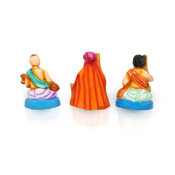 Sangeetha Mummoorthigal Clay Golu Bommai Set - 5 Inches | Giri Golu Doll/ Navaratri Golu Bomma/Gombe/Bommai