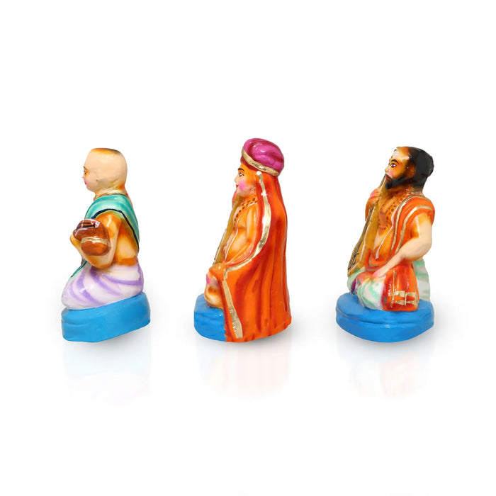 Sangeetha Mummoorthigal Clay Golu Bommai Set - 5 Inches | Giri Golu Doll/ Navaratri Golu Bomma/Gombe/Bommai