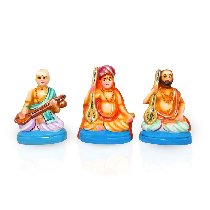 Sangeetha Mummoorthigal Clay Golu Bommai Set - 5 Inches | Giri Golu Doll/ Navaratri Golu Bomma/Gombe/Bommai