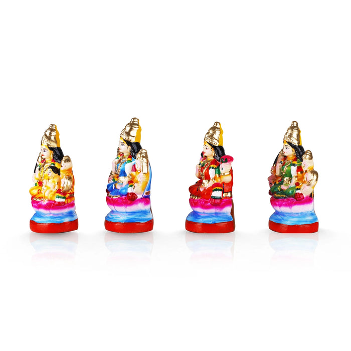 Ashtalakshmi Idol Clay Golu Bommai Set- 8 X 7 Inches | Navaratri Golu Gombe/Giri Golu Doll/Navratri Decoration