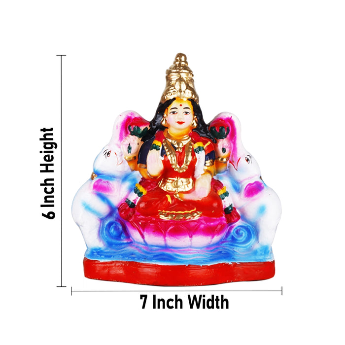 Ashtalakshmi Idol Clay Golu Bommai Set- 8 X 7 Inches | Navaratri Golu Gombe/Giri Golu Doll/Navratri Decoration