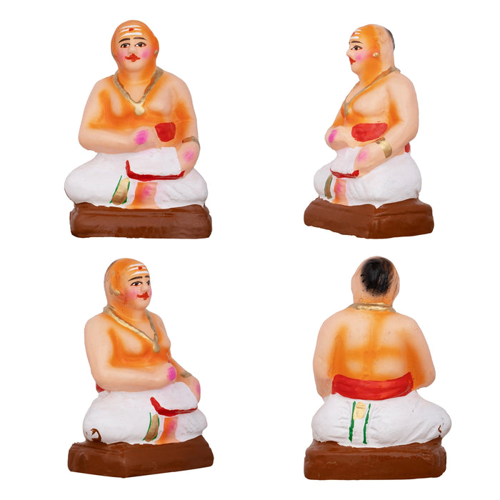 Engagement Clay Golu Bommai Set - 7 x 5 Inches | Giri Golu Doll/ Navaratri Golu Bomma/Gombe/Bommai