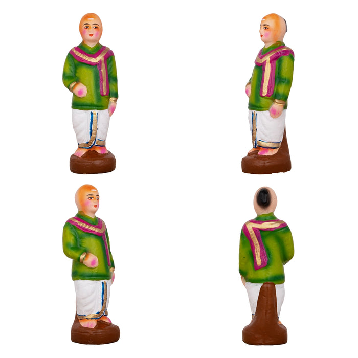 Engagement Clay Golu Bommai Set - 7 x 5 Inches | Giri Golu Doll/ Navaratri Golu Bomma/Gombe/Bommai