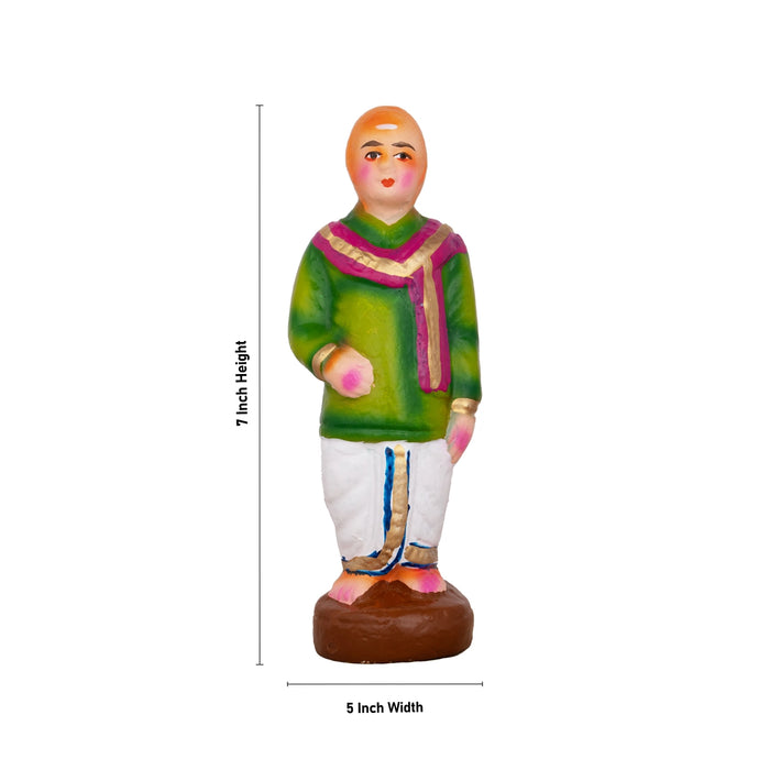 Engagement Clay Golu Bommai Set - 7 x 5 Inches | Giri Golu Doll/ Navaratri Golu Bomma/Gombe/Bommai