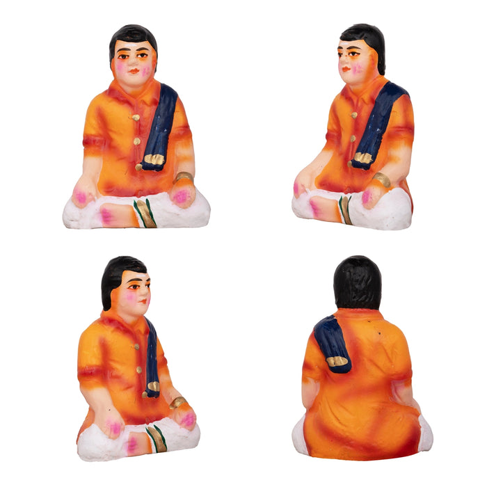 Engagement Clay Golu Bommai Set - 7 x 5 Inches | Giri Golu Doll/ Navaratri Golu Bomma/Gombe/Bommai