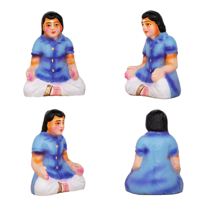 Engagement Clay Golu Bommai Set - 7 x 5 Inches | Giri Golu Doll/ Navaratri Golu Bomma/Gombe/Bommai