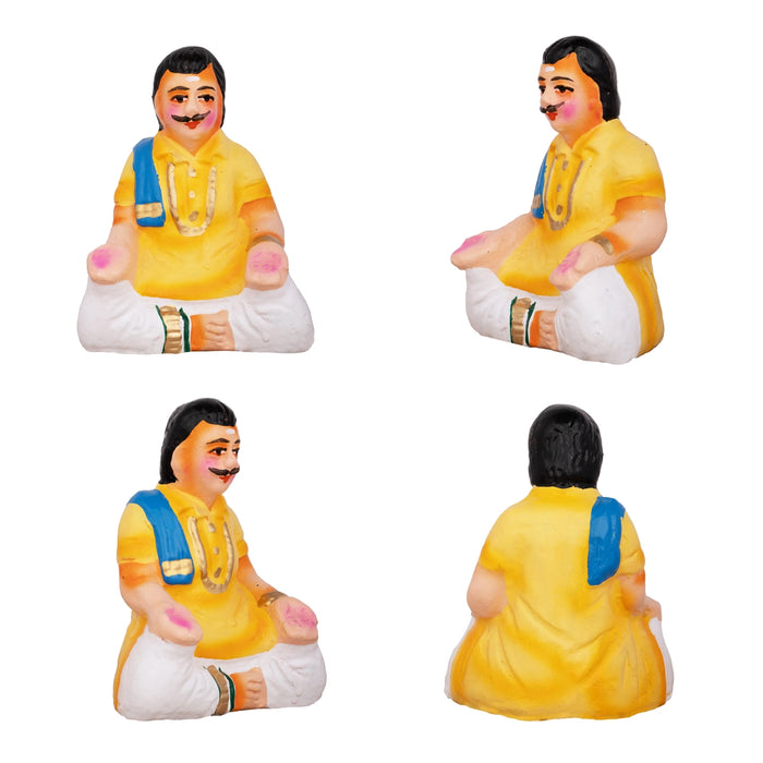 Engagement Clay Golu Bommai Set - 7 x 5 Inches | Giri Golu Doll/ Navaratri Golu Bomma/Gombe/Bommai