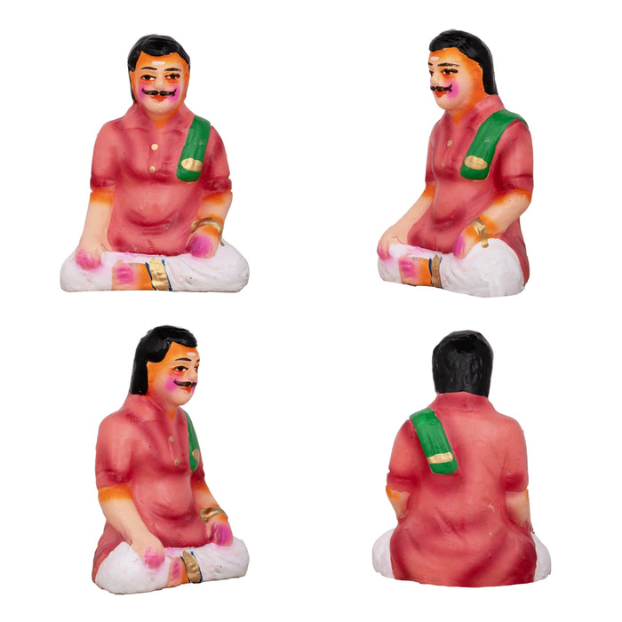 Engagement Clay Golu Bommai Set - 7 x 5 Inches | Giri Golu Doll/ Navaratri Golu Bomma/Gombe/Bommai