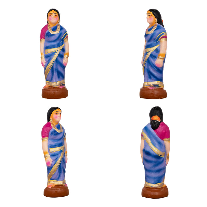 Engagement Clay Golu Bommai Set - 7 x 5 Inches | Giri Golu Doll/ Navaratri Golu Bomma/Gombe/Bommai