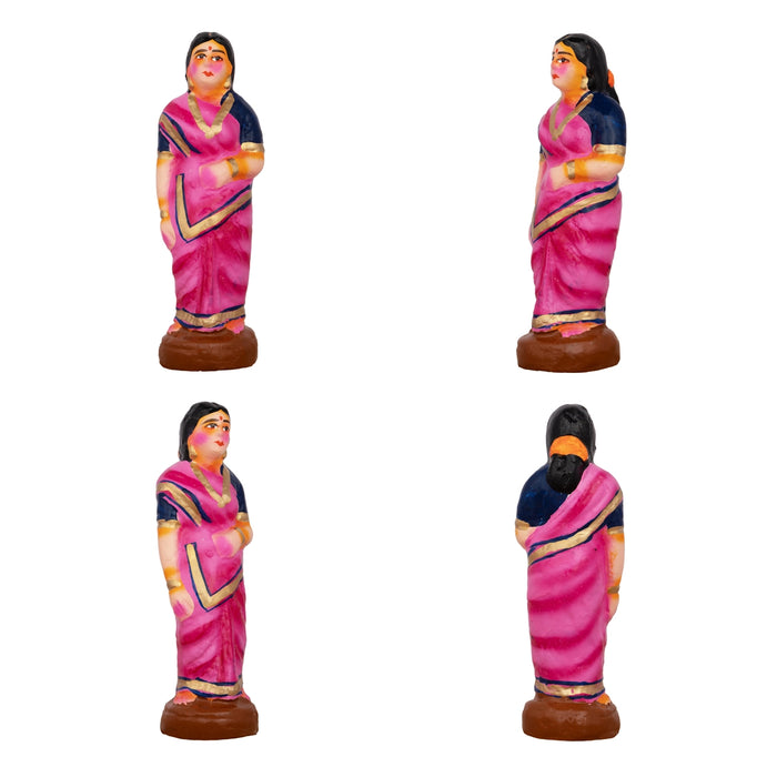 Engagement Clay Golu Bommai Set - 7 x 5 Inches | Giri Golu Doll/ Navaratri Golu Bomma/Gombe/Bommai