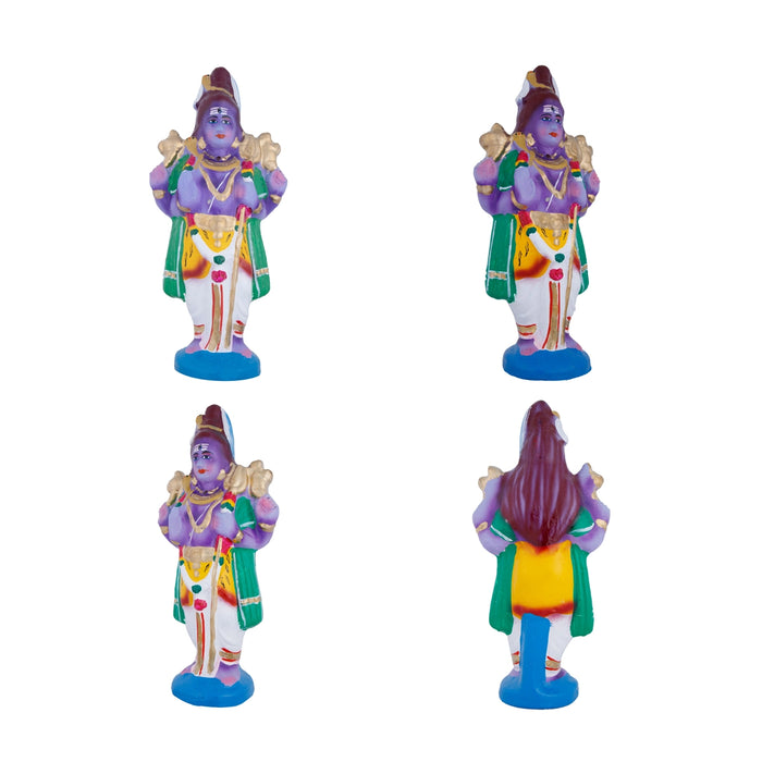 Srinivasa Kalyanam Clay Golu Bommai Set - 10 x 3.5 Inches | Giri Golu Doll/ Navaratri Golu Bomma/Gombe/Bommai