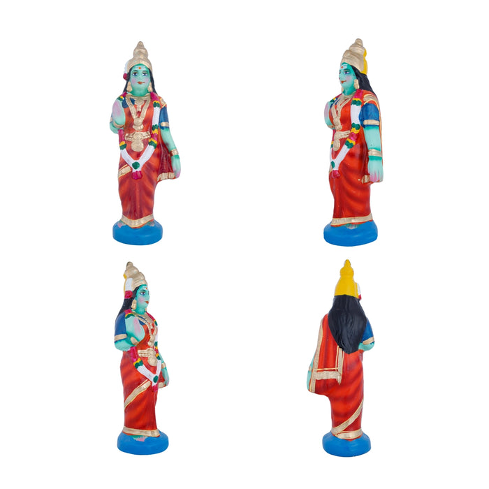 Srinivasa Kalyanam Clay Golu Bommai Set - 10 x 3.5 Inches | Giri Golu Doll/ Navaratri Golu Bomma/Gombe/Bommai