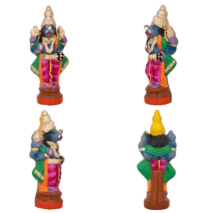 Dasavatharam Clay Golu Bommai Set - 6 x 2 Inches | Giri Golu Doll/ Navaratri Golu Bomma/Gombe/Bommai