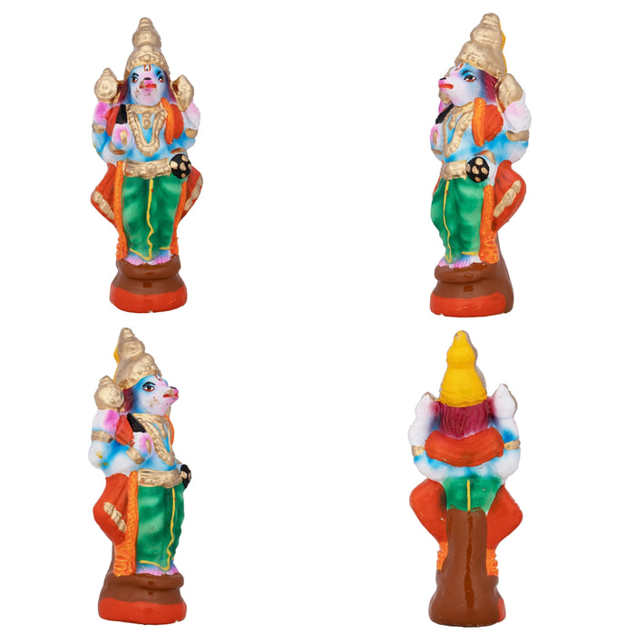 Dasavatharam Clay Golu Bommai Set - 6 x 2 Inches | Giri Golu Doll/ Navaratri Golu Bomma/Gombe/Bommai