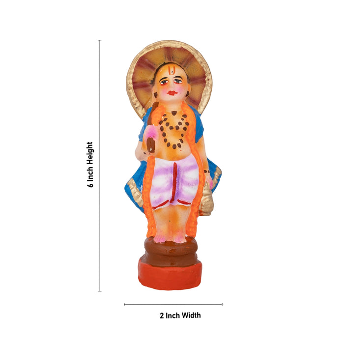 Dasavatharam Clay Golu Bommai Set - 6 x 2 Inches | Giri Golu Doll/ Navaratri Golu Bomma/Gombe/Bommai