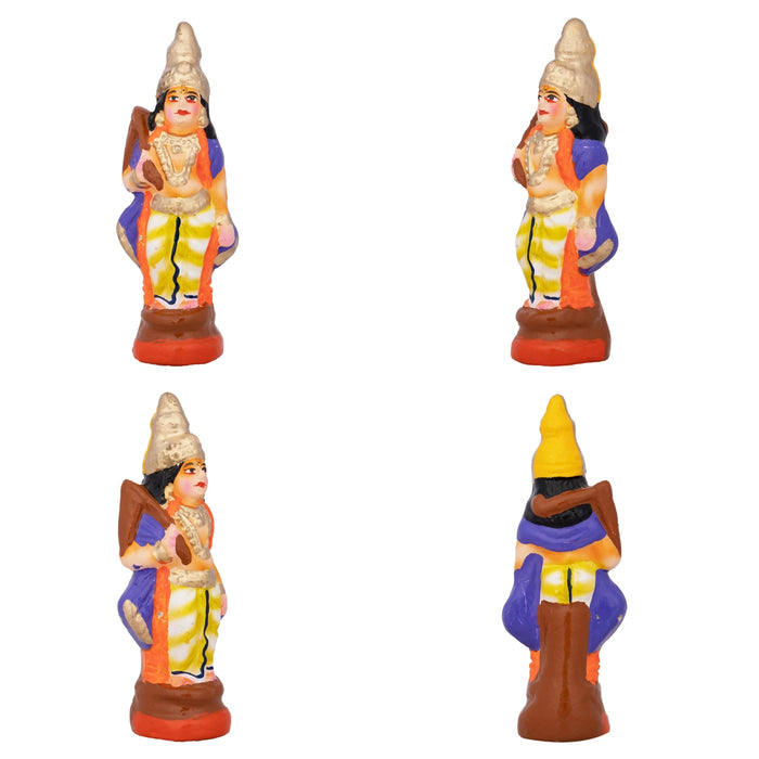 Dasavatharam Clay Golu Bommai Set - 6 x 2 Inches | Giri Golu Doll/ Navaratri Golu Bomma/Gombe/Bommai