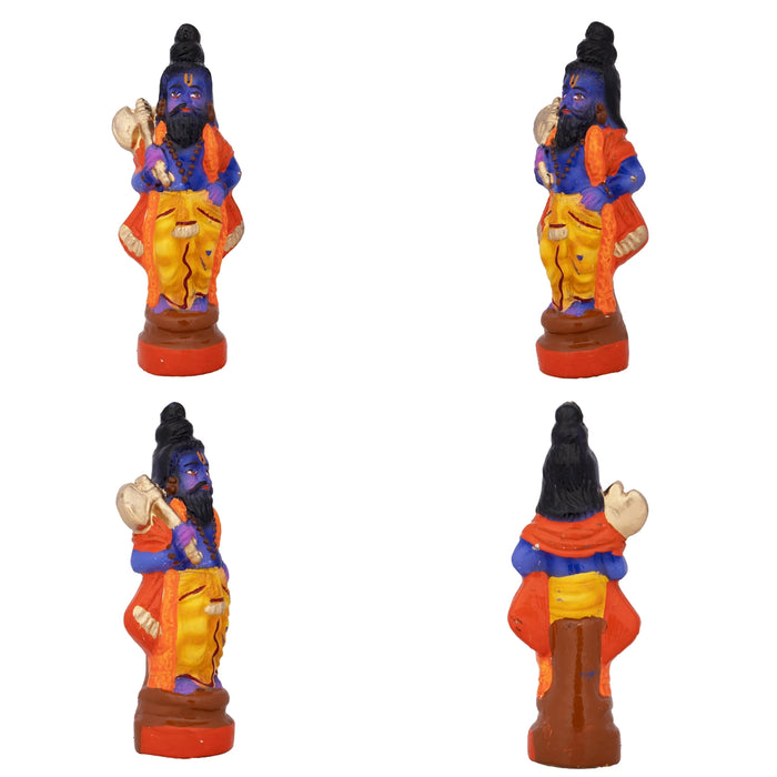 Dasavatharam Clay Golu Bommai Set - 6 x 2 Inches | Giri Golu Doll/ Navaratri Golu Bomma/Gombe/Bommai