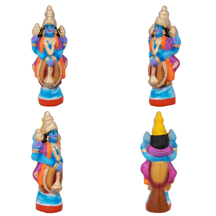 Dasavatharam Clay Golu Bommai Set - 6 x 2 Inches | Giri Golu Doll/ Navaratri Golu Bomma/Gombe/Bommai