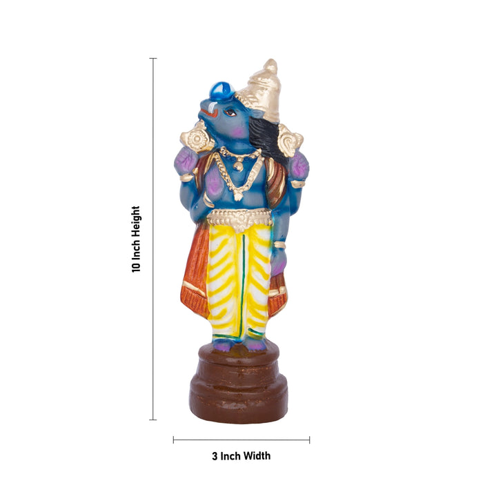 Dasavatharam Clay Golu Bommai Set - 10 X 3 Inches | Navaratri Golu Gombe/ Giri Golu Doll/ Navratri Decoration
