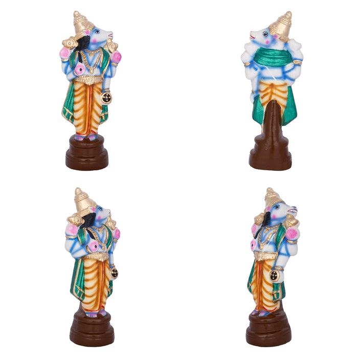 Dasavatharam Clay Golu Bommai Set - 10 X 3 Inches | Navaratri Golu Gombe/ Giri Golu Doll/ Navratri Decoration